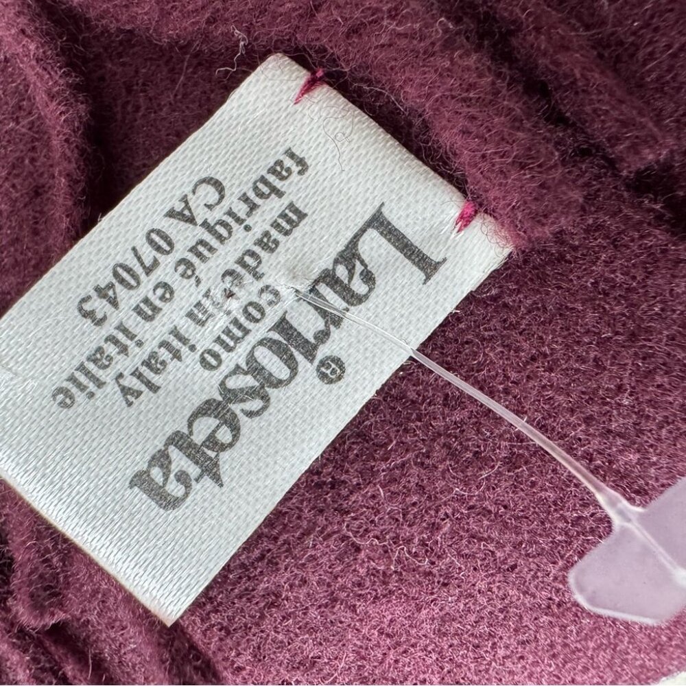 Moschino scarf scarve wrap burgundy purple red Swarovski crystals silver sparkle - Picture 5 of 7